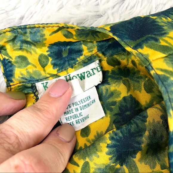 Vintage Kate Howard Floral Crepe Blouse EUC - Picture 7 of 10